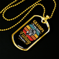 Grandpa Fishing Necklace Stainless Steel or 18k Gold Dog Tag 24" Chain-Express Your Love Gifts