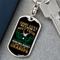 Grandpa Hunting Buddy Keychain Stainless Steel or 18k Gold Dog Tag Keyring-Express Your Love Gifts