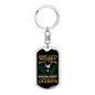 Grandpa Hunting Buddy Keychain Stainless Steel or 18k Gold Dog Tag Keyring-Express Your Love Gifts