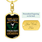 Grandpa Hunting Buddy Keychain Stainless Steel or 18k Gold Dog Tag Keyring-Express Your Love Gifts