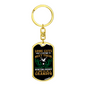 Grandpa Hunting Buddy Keychain Stainless Steel or 18k Gold Dog Tag Keyring-Express Your Love Gifts