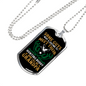 Grandpa Hunting Buddy Necklace Stainless Steel or 18k Gold Dog Tag 24" Chain-Express Your Love Gifts