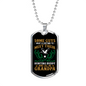 Grandpa Hunting Buddy Necklace Stainless Steel or 18k Gold Dog Tag 24" Chain-Express Your Love Gifts