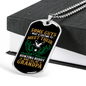 Grandpa Hunting Buddy Necklace Stainless Steel or 18k Gold Dog Tag 24" Chain-Express Your Love Gifts