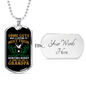 Grandpa Hunting Buddy Necklace Stainless Steel or 18k Gold Dog Tag 24" Chain-Express Your Love Gifts