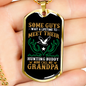 Grandpa Hunting Buddy Necklace Stainless Steel or 18k Gold Dog Tag 24" Chain-Express Your Love Gifts