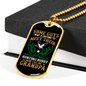 Grandpa Hunting Buddy Necklace Stainless Steel or 18k Gold Dog Tag 24" Chain-Express Your Love Gifts