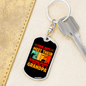 Grandpa Is Hunting Buddy Keychain Stainless Steel or 18k Gold Dog Tag Keyring-Express Your Love Gifts