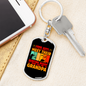 Grandpa Is Hunting Buddy Keychain Stainless Steel or 18k Gold Dog Tag Keyring-Express Your Love Gifts