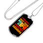 Grandpa Is Hunting Buddy Necklace Stainless Steel or 18k Gold Dog Tag 24" Chain-Express Your Love Gifts
