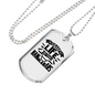 Grasp Life By The Handlebars Biker Necklace Stainless Steel or 18k Gold Dog Tag 24"-Express Your Love Gifts