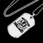 Grasp Life By The Handlebars Biker Necklace Stainless Steel or 18k Gold Dog Tag 24"-Express Your Love Gifts