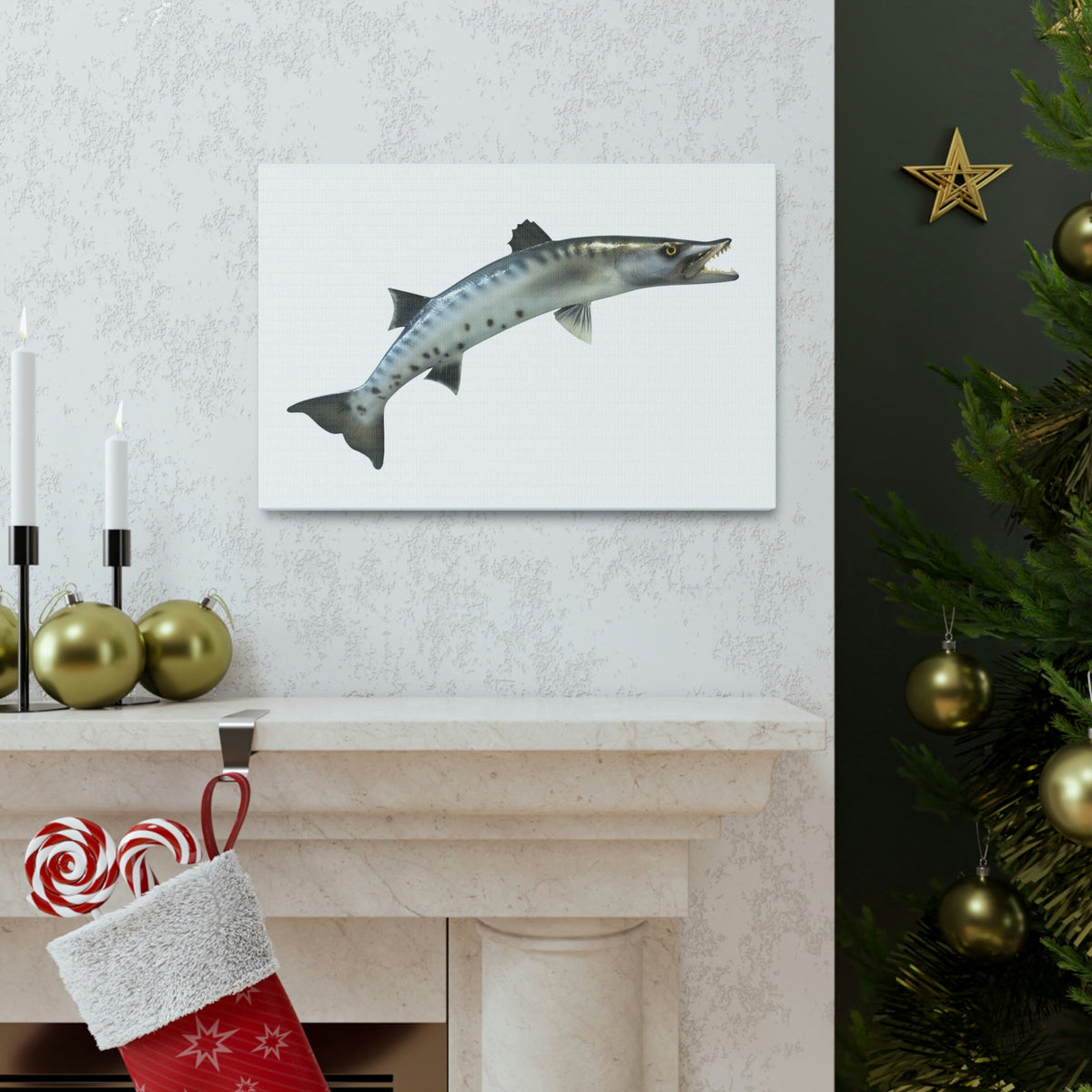Great Baracuda Outside Wall Art Ready to Hang Unframed-Express Your Love Gifts