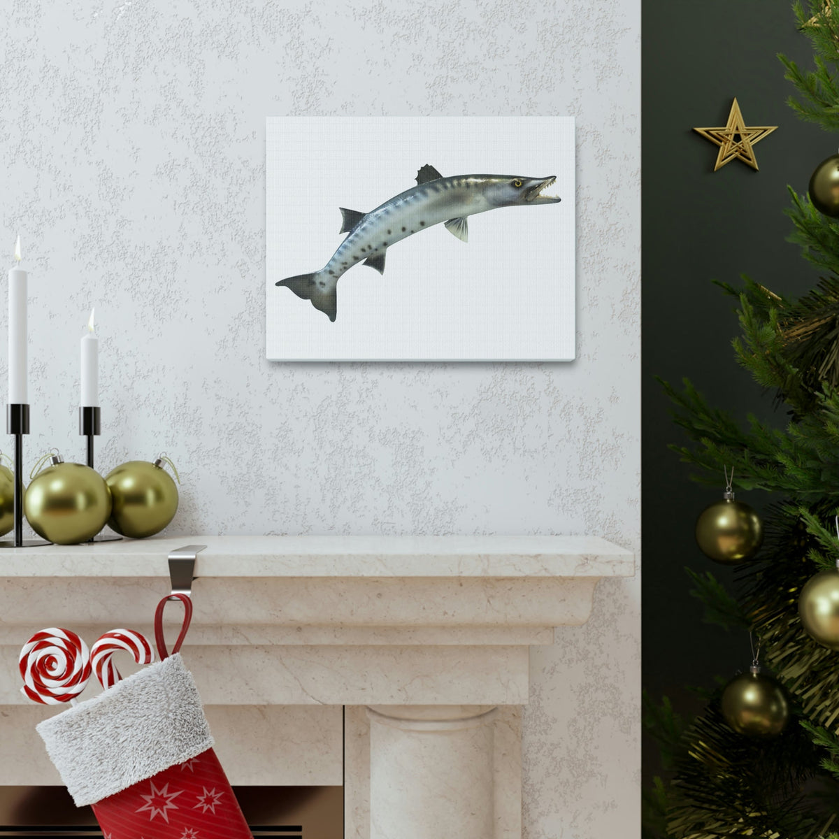 Great Baracuda Outside Wall Art Ready to Hang Unframed-Express Your Love Gifts