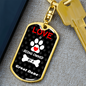 Great Dane Keychain Stainless Steel or 18k Gold Dog Tag Keyring-Express Your Love Gifts