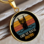 Great Dane Mom Circle Necklace Stainless Steel or 18k Gold 18-22"-Express Your Love Gifts