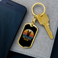 Great Dane Mom Keychain Stainless Steel or 18k Gold Dog Tag Keyring-Express Your Love Gifts
