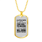 Great Faith Bring Heaven Necklace Stainless Steel or 18k Gold Dog Tag 24' Chain-Express Your Love Gifts