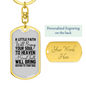 Great Faith Keychain Stainless Steel or 18k Gold Dog Tag Keyring-Express Your Love Gifts