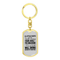 Great Faith Keychain Stainless Steel or 18k Gold Dog Tag Keyring-Express Your Love Gifts