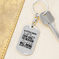 Great Faith Keychain Stainless Steel or 18k Gold Dog Tag Keyring-Express Your Love Gifts