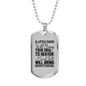 Great Faith Necklace Stainless Steel or 18k Gold Dog Tag 24" Chain-Express Your Love Gifts