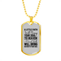 Great Faith Necklace Stainless Steel or 18k Gold Dog Tag 24" Chain-Express Your Love Gifts