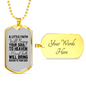 Great Faith Necklace Stainless Steel or 18k Gold Dog Tag 24" Chain-Express Your Love Gifts