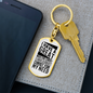 Great Need For Christ Keychain Stainless Steel or 18k Gold Dog Tag Keyring-Express Your Love Gifts