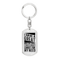 Great Need For Christ Keychain Stainless Steel or 18k Gold Dog Tag Keyring-Express Your Love Gifts