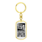 Great Need For Christ Keychain Stainless Steel or 18k Gold Dog Tag Keyring-Express Your Love Gifts