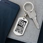 Great Need For Christ Keychain Stainless Steel or 18k Gold Dog Tag Keyring-Express Your Love Gifts