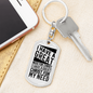 Great Need For Christ Keychain Stainless Steel or 18k Gold Dog Tag Keyring-Express Your Love Gifts