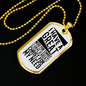 Great Need For Christ Necklace Stainless Steel or 18k Gold Dog Tag 24" Chain-Express Your Love Gifts
