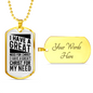 Great Need For Christ Necklace Stainless Steel or 18k Gold Dog Tag 24" Chain-Express Your Love Gifts