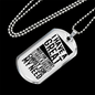 Great Need For Christ Necklace Stainless Steel or 18k Gold Dog Tag 24" Chain-Express Your Love Gifts