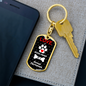 Great Pyrenees Keychain Stainless Steel or 18k Gold Dog Tag Keyring-Express Your Love Gifts