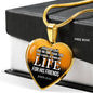 Greater Love Bible Verse John 15:13 Necklace Stainless Steel or 18k Gold Heart Pendant 18-22"-Express Your Love Gifts