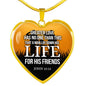 Greater Love Bible Verse John 15:13 Necklace Stainless Steel or 18k Gold Heart Pendant 18-22"-Express Your Love Gifts