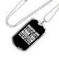 Greater Love John 15:13 Plain Necklace Stainless Steel or 18k Gold Dog Tag 24" Chain-Express Your Love Gifts