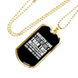 Greater Love John 15:13 Plain Necklace Stainless Steel or 18k Gold Dog Tag 24" Chain-Express Your Love Gifts