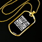 Greater Love John 15:13 Plain Necklace Stainless Steel or 18k Gold Dog Tag 24" Chain-Express Your Love Gifts