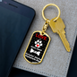 Greater Swiss Mountain Dog Keychain Stainless Steel or 18k Gold Dog Tag Keyring-Express Your Love Gifts