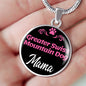 Greater Swiss Mountain Dog Mama Necklace Circle Pendant Stainless Steel or 18k Gold 18-22" Dog Mom Pendant-Express Your Love Gifts