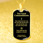 Greatest Commandment Matthew 22 Necklace Stainless Steel or 18k Gold Dog Tag 24"-Express Your Love Gifts