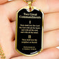 Greatest Commandment Matthew 22 Necklace Stainless Steel or 18k Gold Dog Tag 24"-Express Your Love Gifts