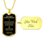 Greatest Commandment Matthew 22 Necklace Stainless Steel or 18k Gold Dog Tag 24"-Express Your Love Gifts