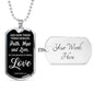 Greatest Is Love Corinthians Necklace Stainless Steel or 18k Gold Dog Tag 24"-Express Your Love Gifts