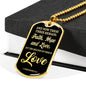 Greatest Is Love Corinthians Necklace Stainless Steel or 18k Gold Dog Tag 24"-Express Your Love Gifts