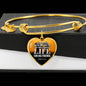 Greatest Love Bible Verse John 15:13 Heart Bangle Stainless Steel or 18k Gold 18-22"-Express Your Love Gifts